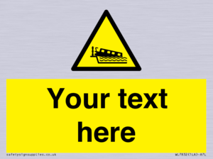 Custom warning grounding narrow boat on lock cill